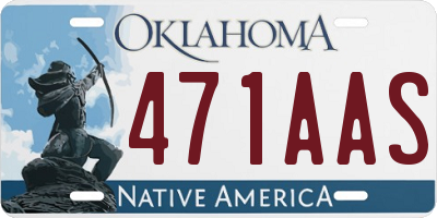 OK license plate 471AAS