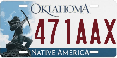 OK license plate 471AAX