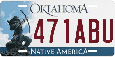 OK license plate 471ABU