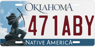 OK license plate 471ABY