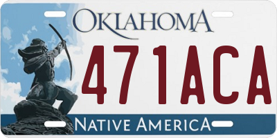 OK license plate 471ACA