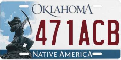 OK license plate 471ACB