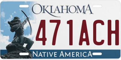 OK license plate 471ACH