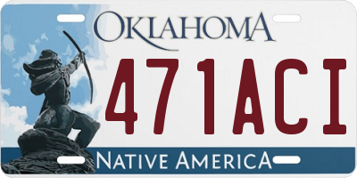 OK license plate 471ACI