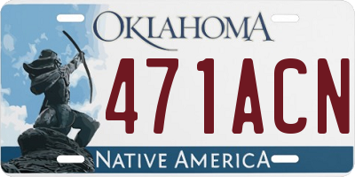 OK license plate 471ACN