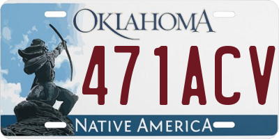 OK license plate 471ACV