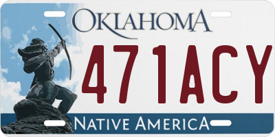 OK license plate 471ACY