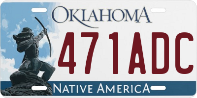 OK license plate 471ADC