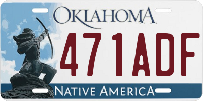 OK license plate 471ADF