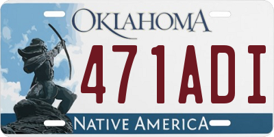 OK license plate 471ADI