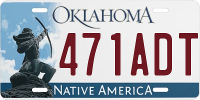 OK license plate 471ADT
