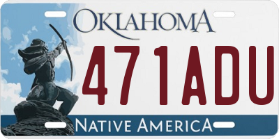 OK license plate 471ADU