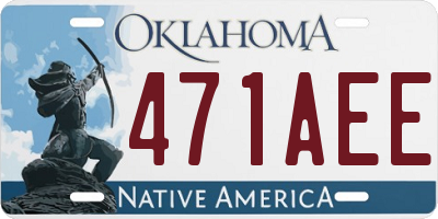 OK license plate 471AEE