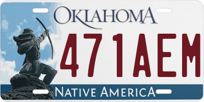 OK license plate 471AEM