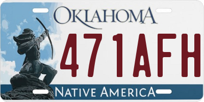 OK license plate 471AFH
