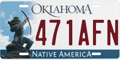 OK license plate 471AFN