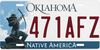 OK license plate 471AFZ