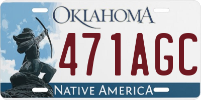OK license plate 471AGC