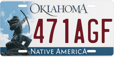 OK license plate 471AGF