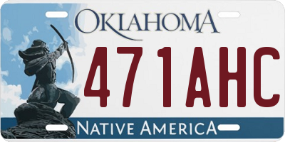 OK license plate 471AHC