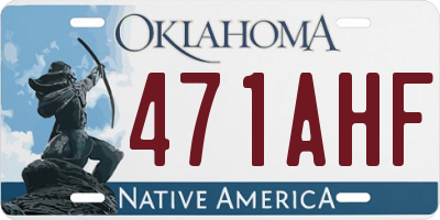 OK license plate 471AHF