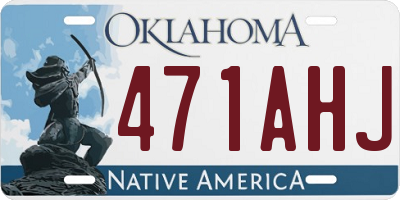OK license plate 471AHJ