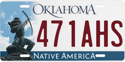 OK license plate 471AHS