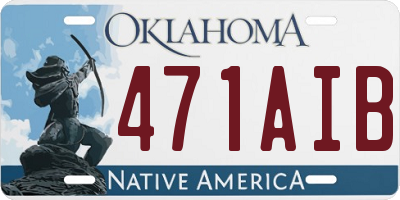 OK license plate 471AIB