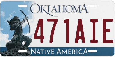 OK license plate 471AIE