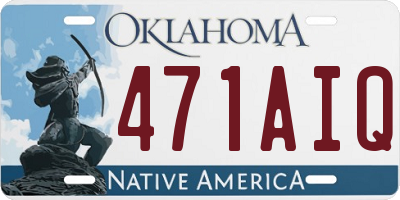 OK license plate 471AIQ