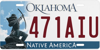 OK license plate 471AIU