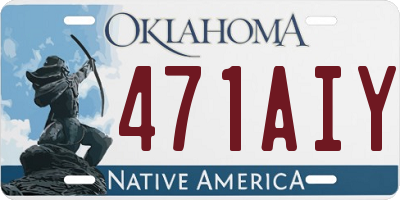 OK license plate 471AIY