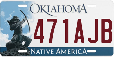 OK license plate 471AJB
