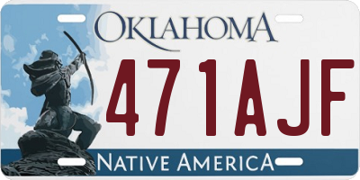 OK license plate 471AJF