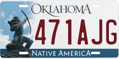 OK license plate 471AJG