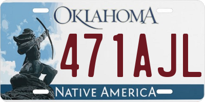 OK license plate 471AJL