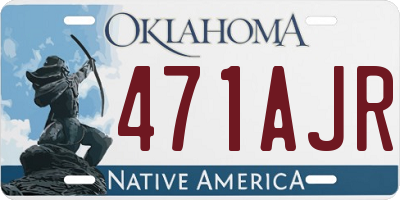 OK license plate 471AJR