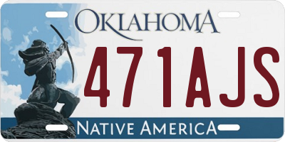 OK license plate 471AJS