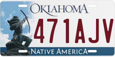 OK license plate 471AJV