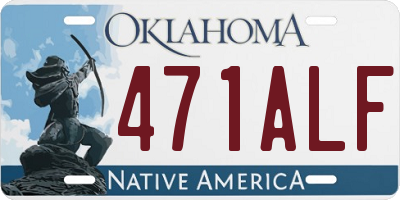 OK license plate 471ALF