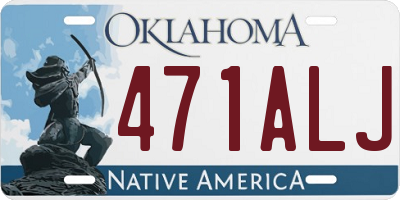 OK license plate 471ALJ
