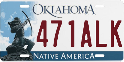 OK license plate 471ALK