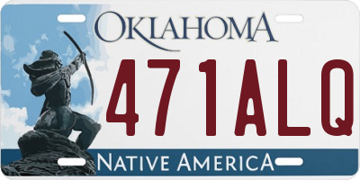 OK license plate 471ALQ