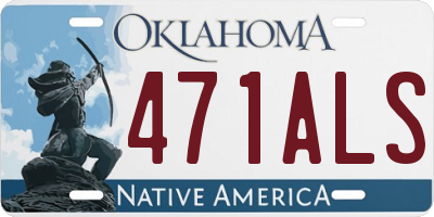 OK license plate 471ALS