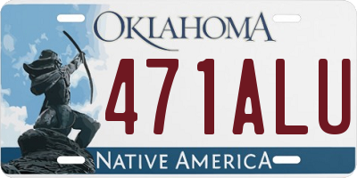 OK license plate 471ALU