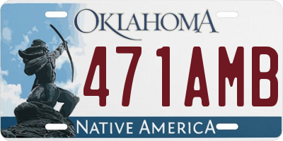 OK license plate 471AMB