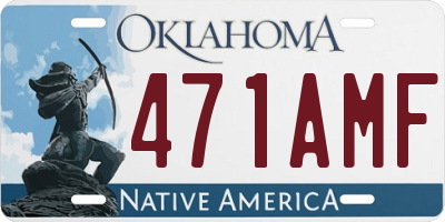 OK license plate 471AMF