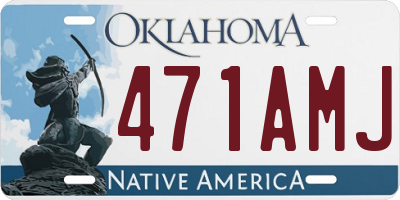 OK license plate 471AMJ