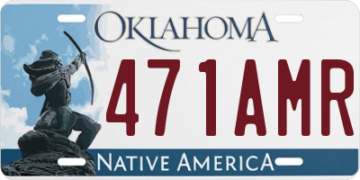 OK license plate 471AMR