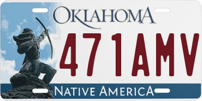OK license plate 471AMV